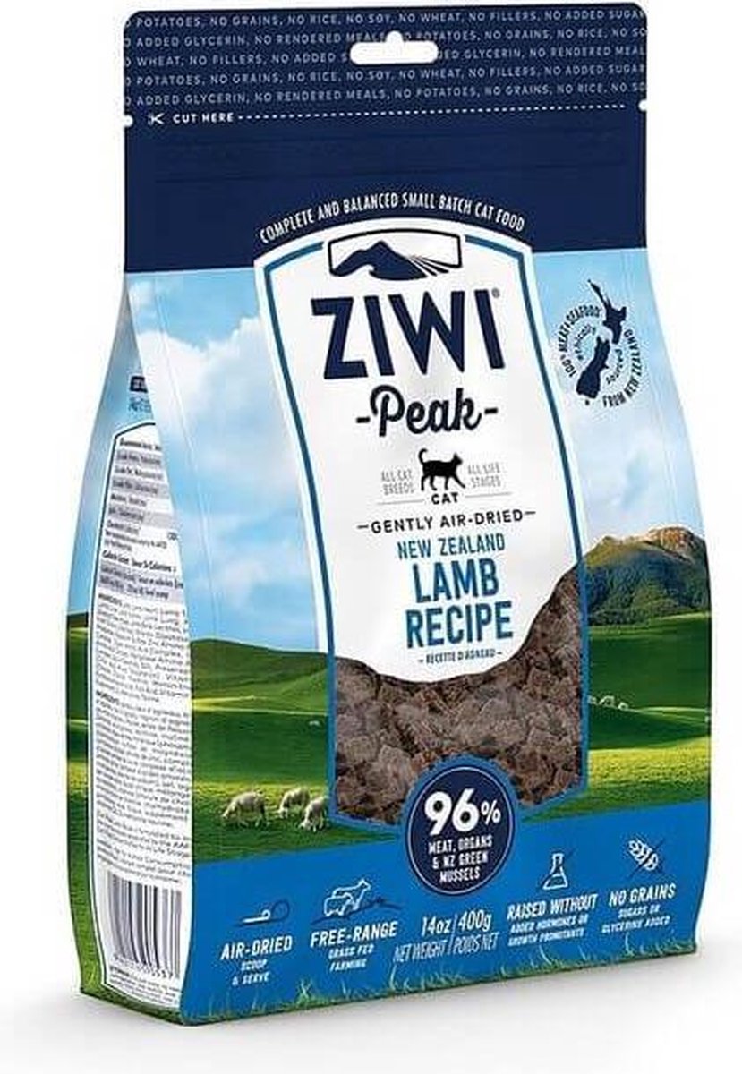 ZIWI Peak Gently Air Dried - Kattenvoer - Lam - 400 g