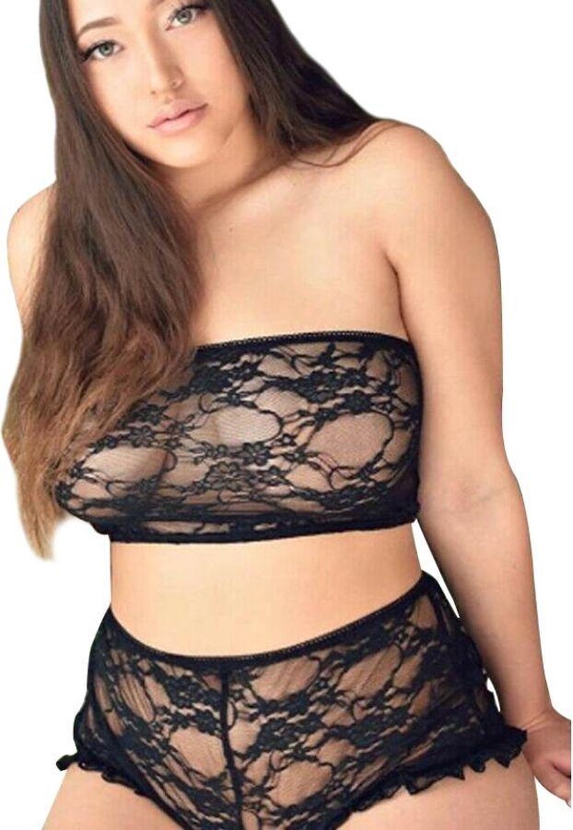 Queen Lingerie Top And Panties Set L/xl 