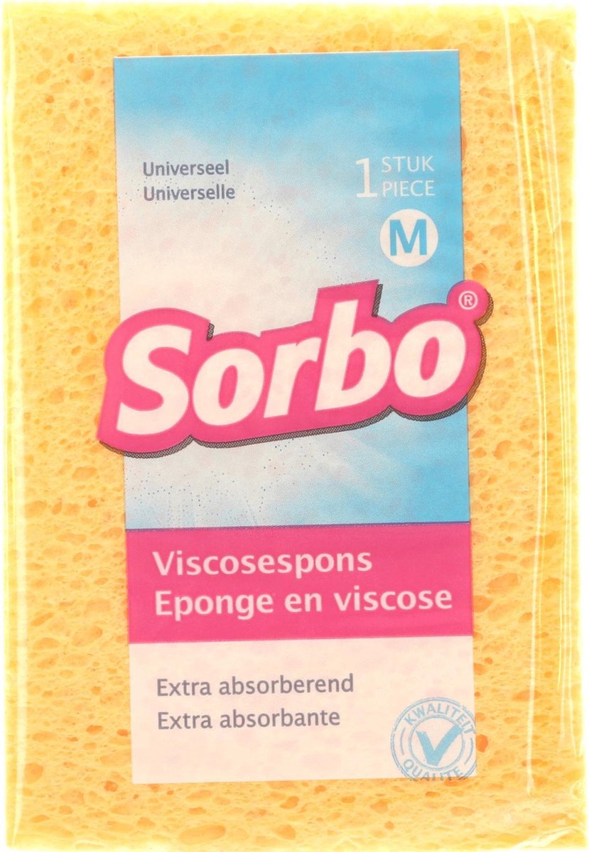1x Viscose sponzen/schoonmaaksponzen 14 cm - Streeploos resultaat - Huishoudelijke producten - Huishouden - Schoonmaken/afwassen