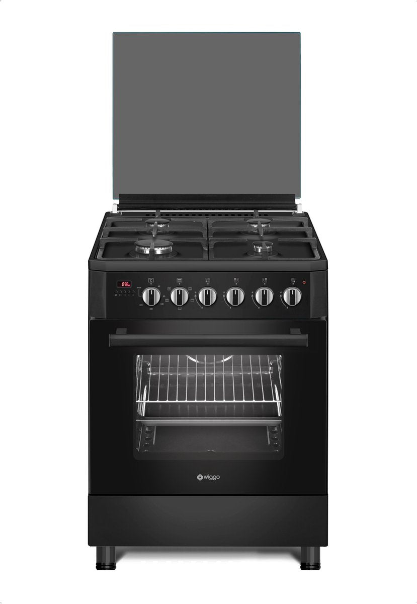 Wiggo WO-E607B(BB) Serie 7 - Gasfornuis - Zwart