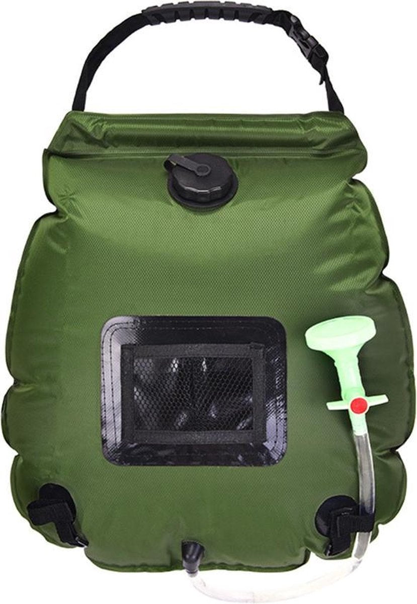 Baymate 20L Water Zakken Outdoor Camping Douche Tas Zonne-energie Draagbare Vouwen Wandelen Klimmen Bad Apparatuur Douchekop Schakelbaar Green