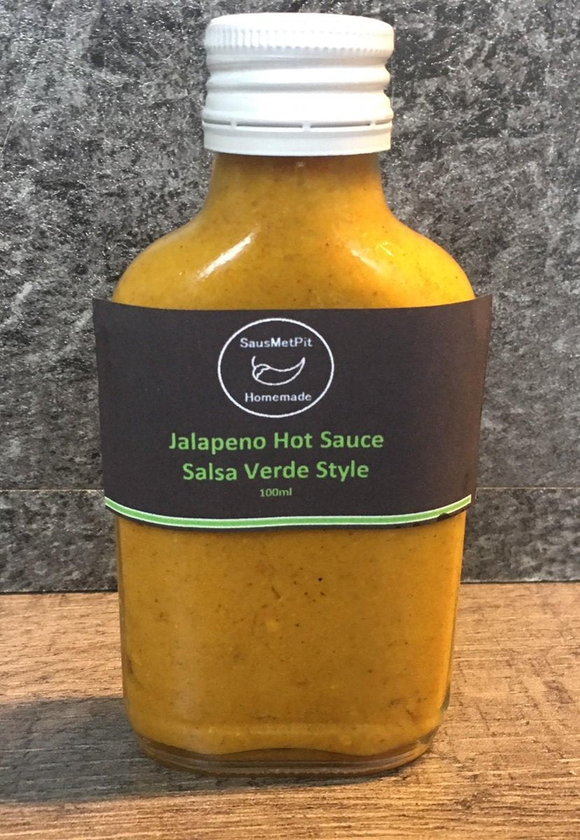 Jalapeno Hot Sauce - Salsa Verde Style | Pittige Hete Saus | Saus Met Pit | 100ml