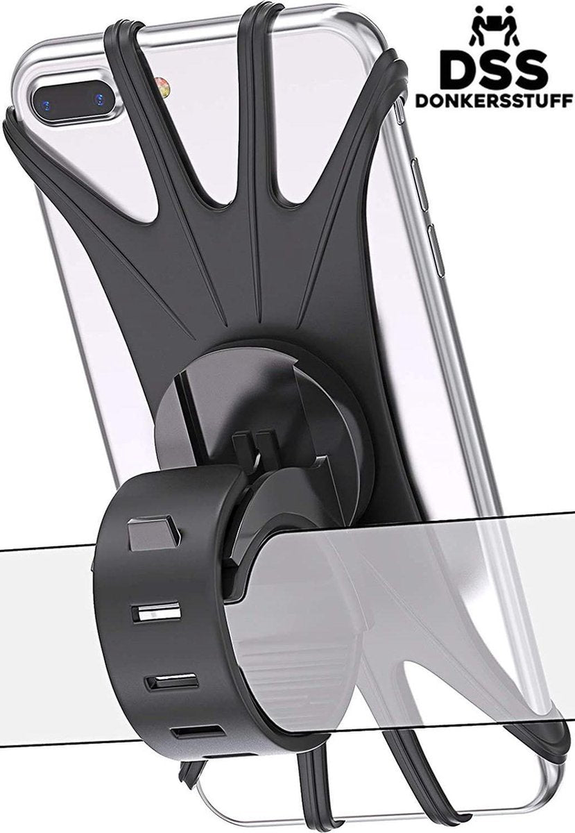 Donkersstuff  Telefoonhouder Fiets/Motor/Scooter/Brommer - 360 graden rotatie – Universeel - Gsm houder fiets