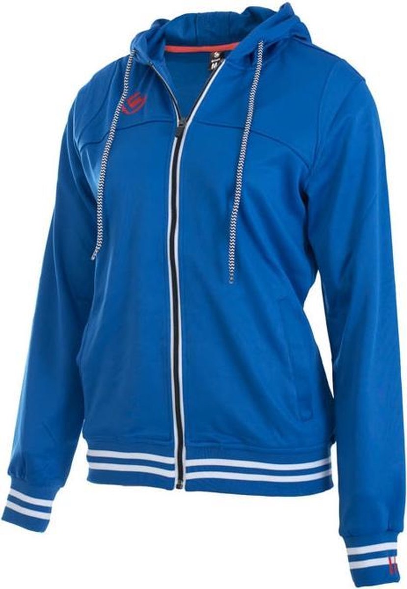 Brabo Tech Hooded  Trainingsjas - Maat 152  - Unisex - blauw