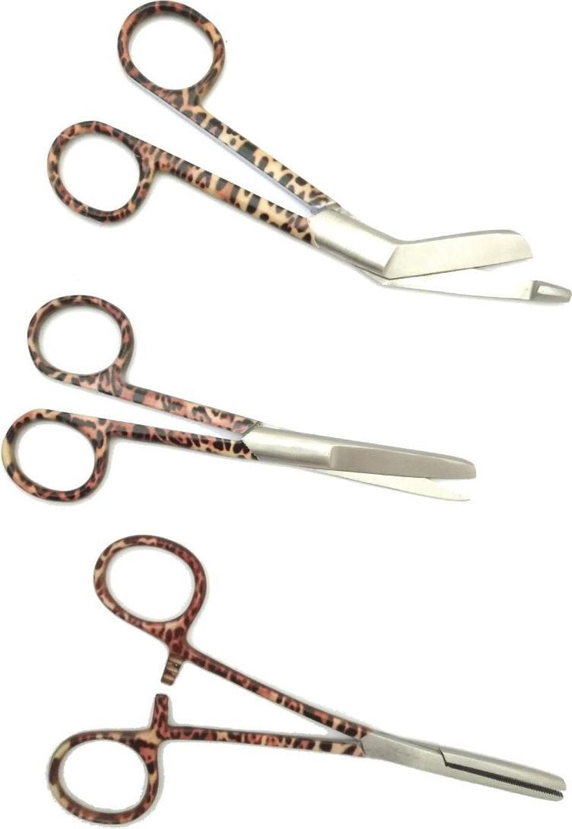 Verpleegkunde Scharen Set - Luipaard | Zorg - Zuster - Cadeau - Verpleegster - Accessoires