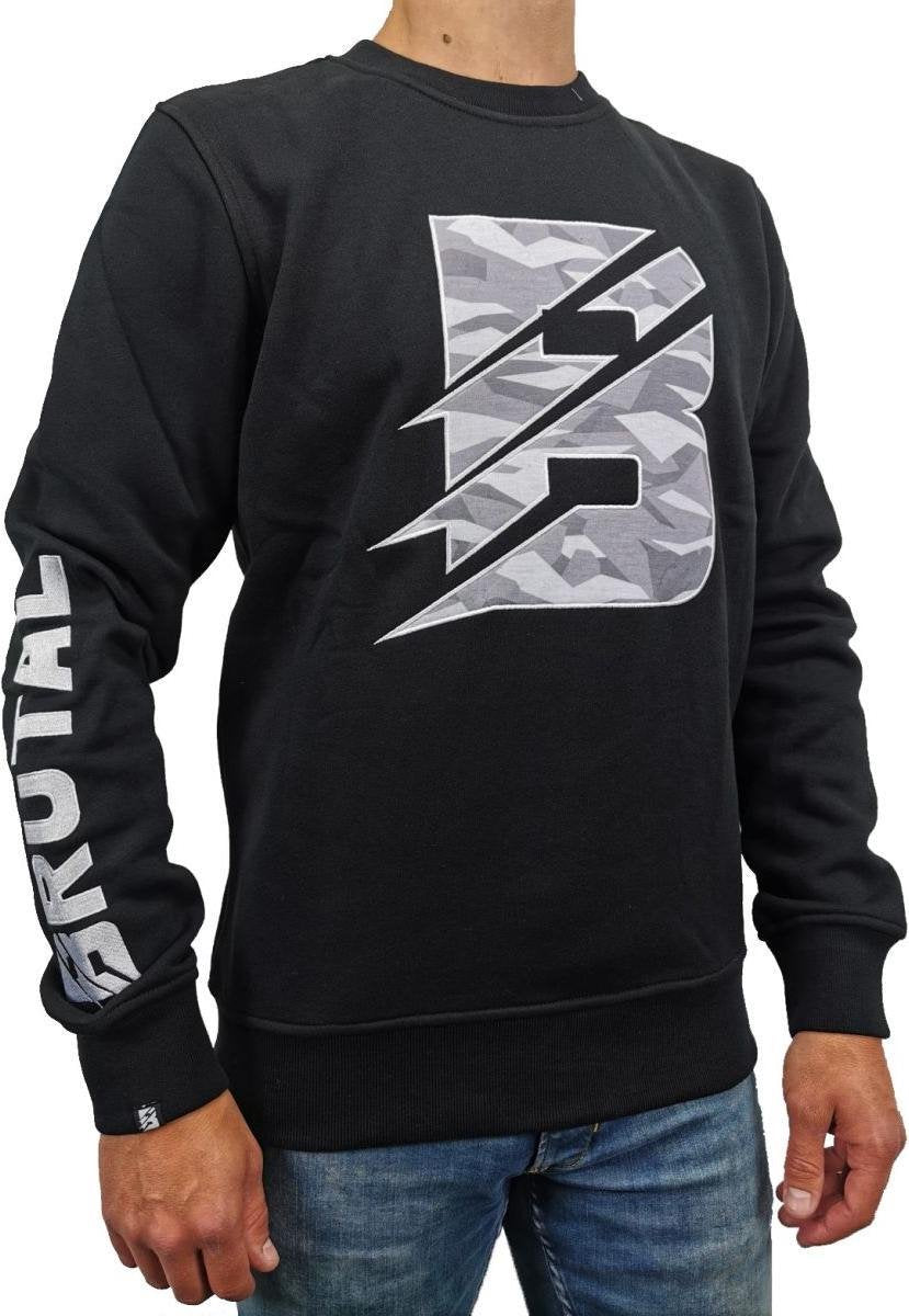 BRUTAL Trui Heren Zwart Camouflage - Sweater Heren - Vest Heren - Hoodie Heren - Maat M