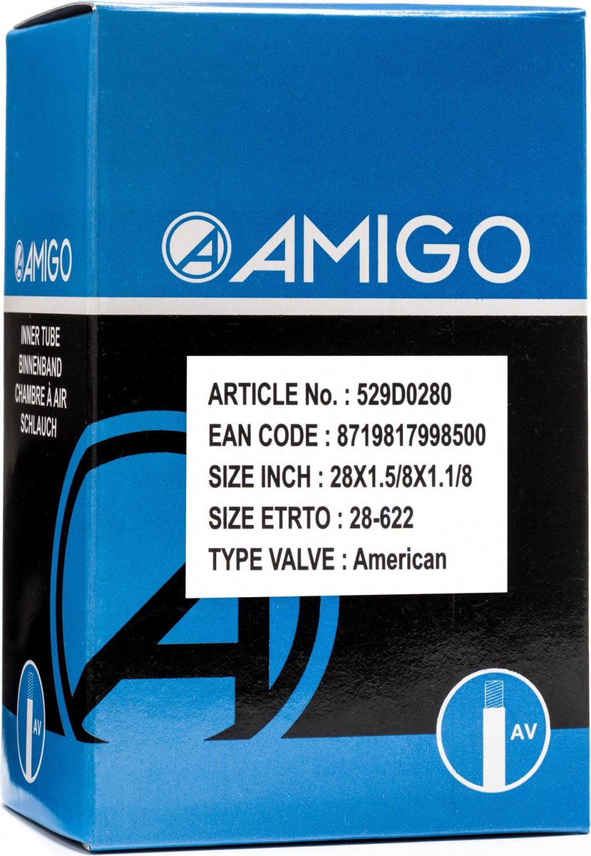 Amigo Binnenband - 28 inch - ETRTO 28-622 - Autoventiel