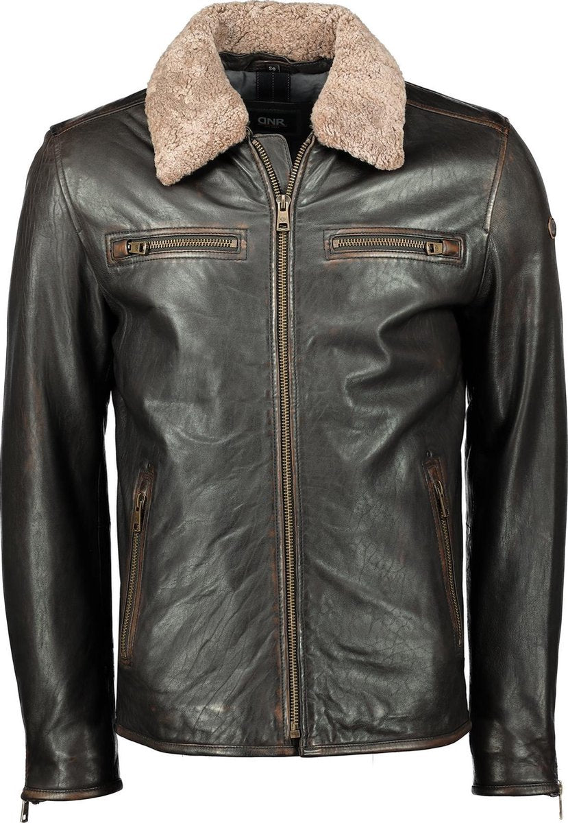 DNR Jack Leer - Modern Fit - Bruin - 50