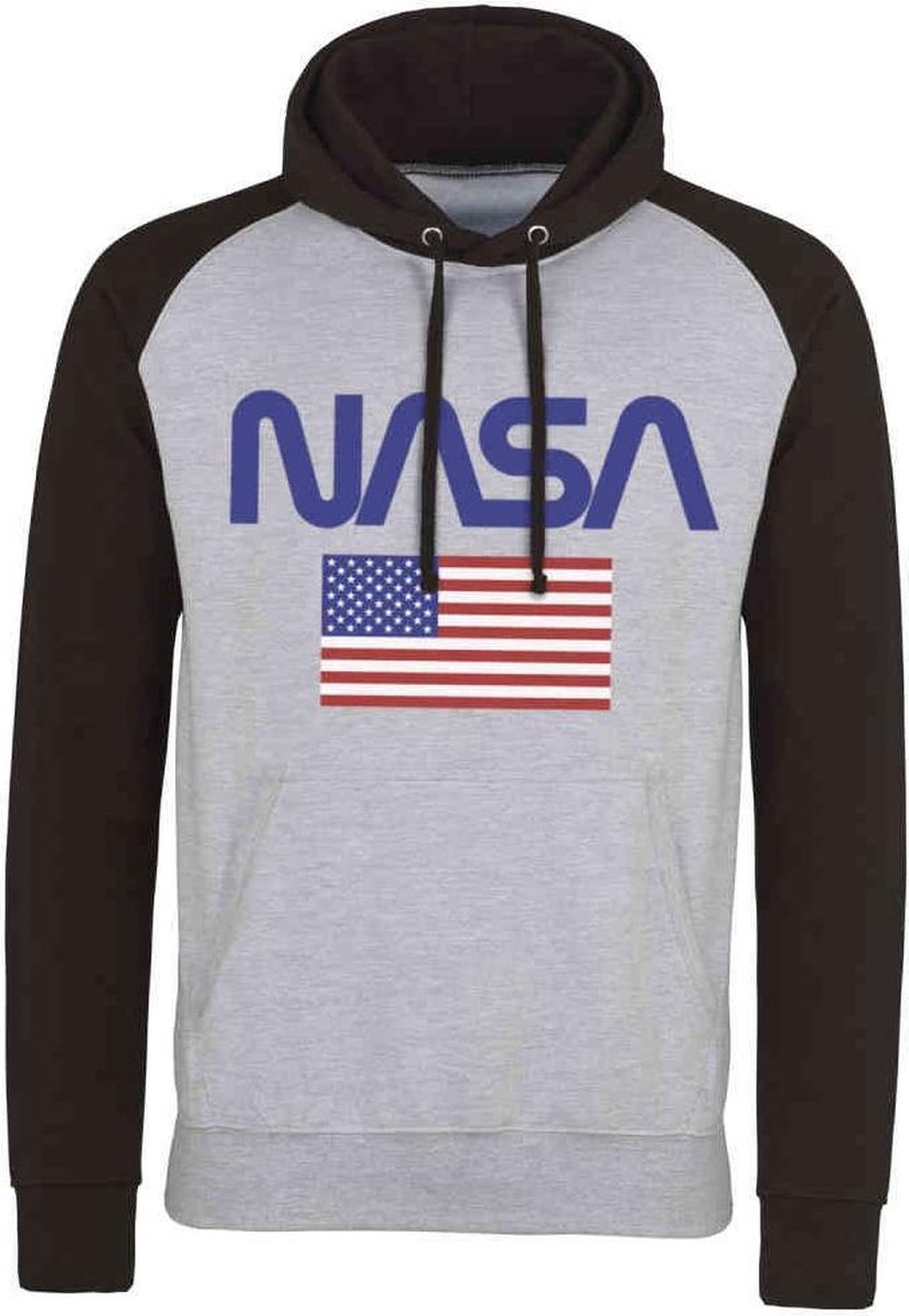 NASA Hoodie/trui -XL- Old Glory Grijs/Zwart