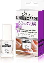 Celia - Nail Expert 60Sec Fast Dry Top Coat Hardener Glosser 10Ml Varnish Fixative