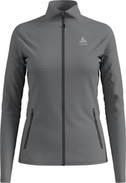 Odlo Midlayer Full Zip Proita Dames Wintersportpully - Odlo Concrete Grey - Maat M