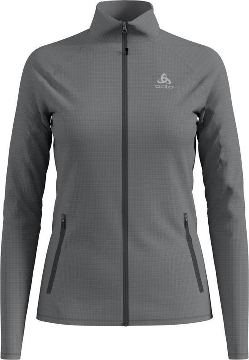 Odlo Midlayer Full Zip Proita Dames Wintersportpully - Odlo Concrete Grey - Maat M