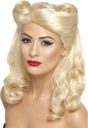 Blonde jaren 40 pruik voor dames