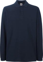 Fruit of the Loom Polo met Lange mouwen Deep Navy M