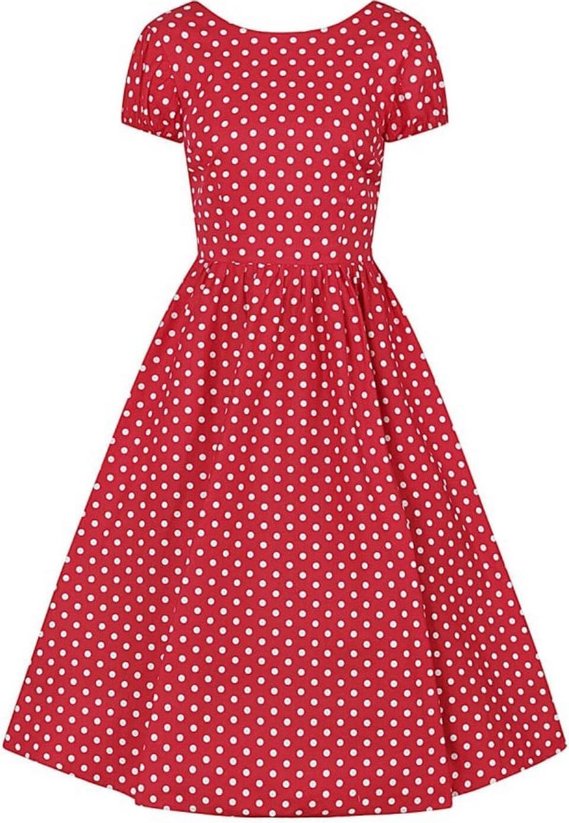 Collectif Demira Polkadot 50's Swing Jurk Rood