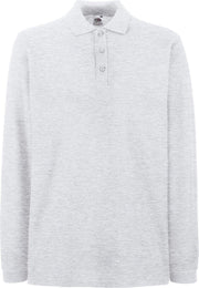 Fruit of the Loom Polo met Lange mouwen Grijs XL