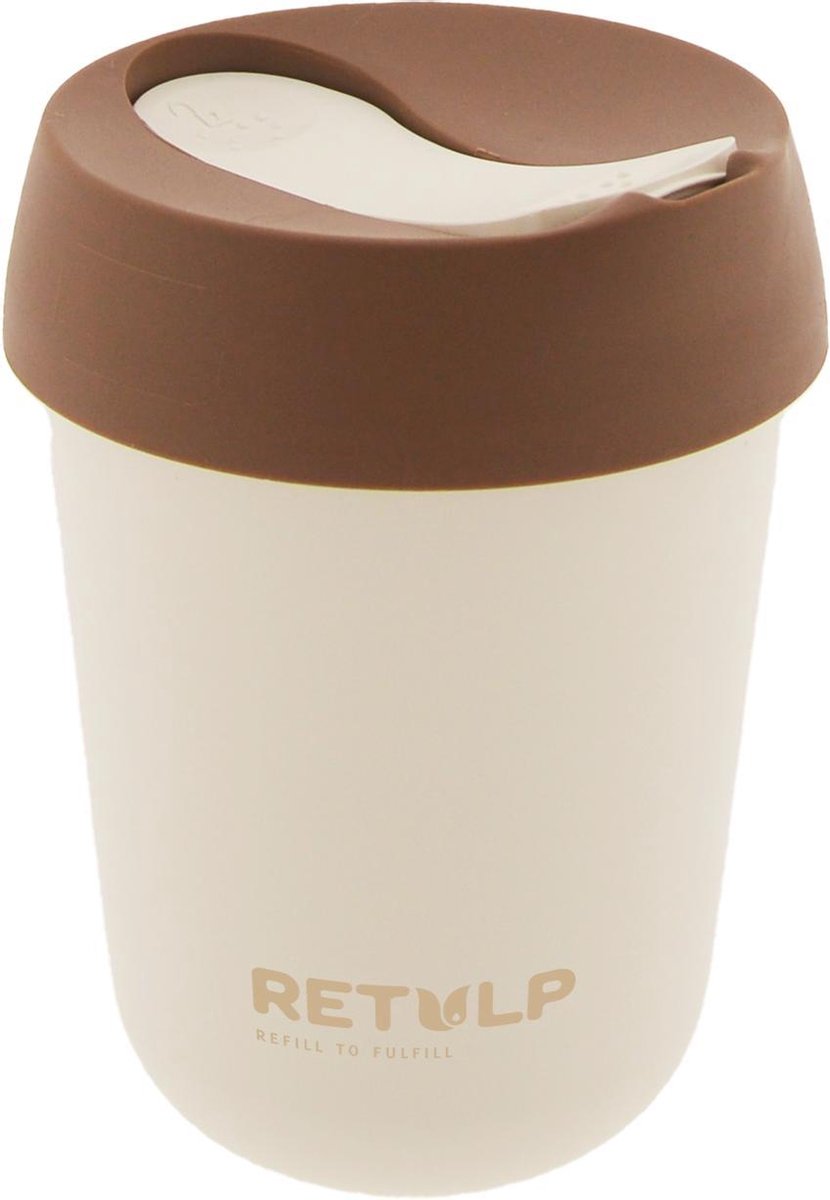 Retulp - Travel mug - 275 ml - Koffiebeker to go - Mok - Chocolate Brown
