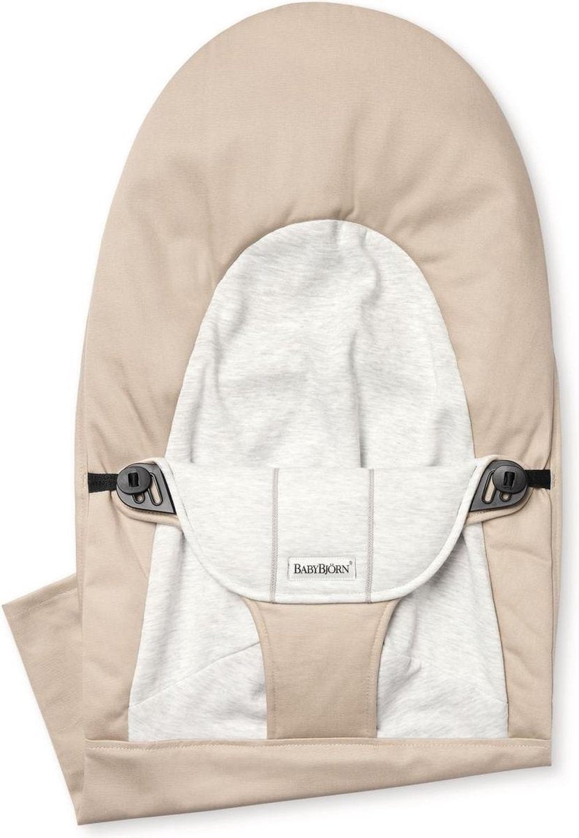BABYBJÖRN Stoffen Zitting voor Wipstoel Balance Soft - Beige-Grijs Cotton-Jersey