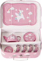 Sass & Belle Rainbow Unicorn Picnic Koffer Thee Set