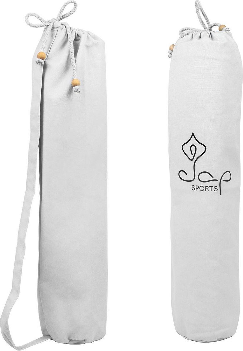 JAP Sports - Yogamat tas - Sporttas - Trekkoord - BCI Katoen - Wit