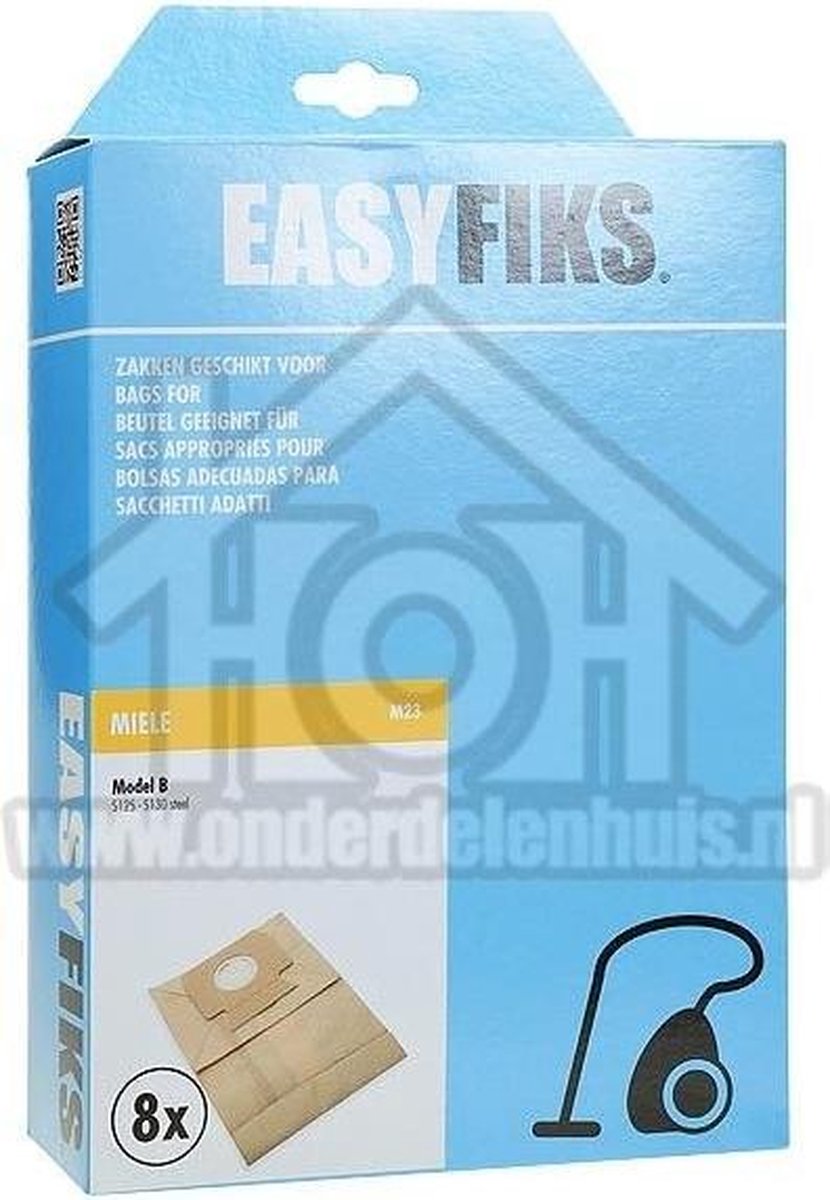 Easyfiks Stofzuigerzak Model B S 125-130 steel 1122199