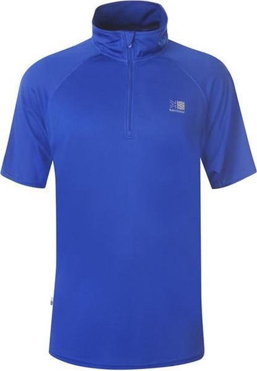 Karrimor - ¼ Zip Hardloop T-shirt met kraag - Heren - Klassiek Blauw - M