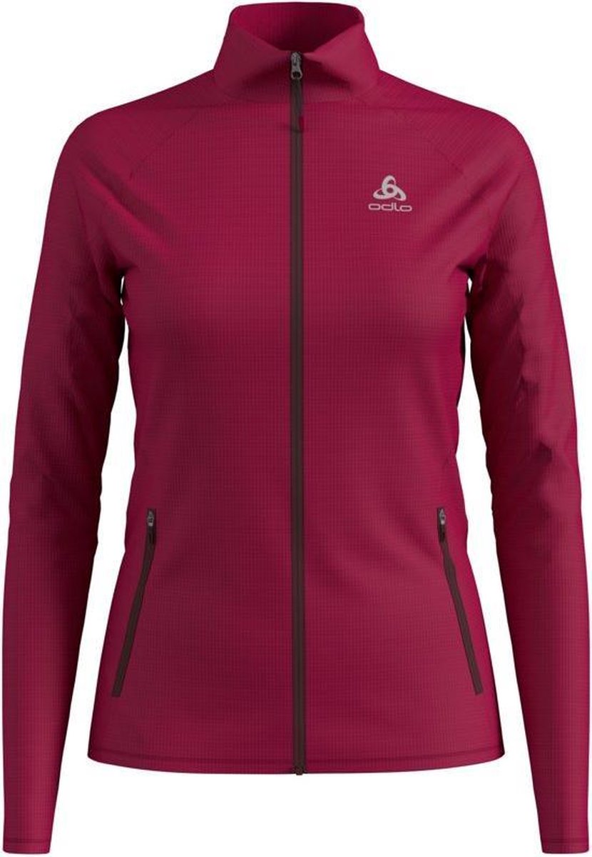 Odlo Midlayer Full Zip Proita Dames Wintersportpully - Cerise - Maat S