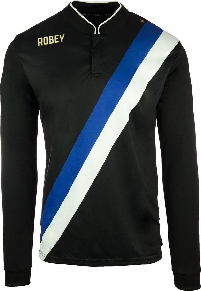 Robey Anniversary LS voetbalshirt kinderen lange mouwen (maat 128) - Zwart