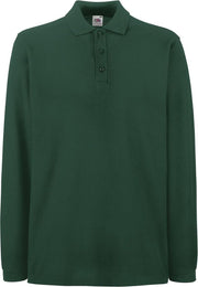 Fruit of the Loom Polo met Lange mouwen Groen S