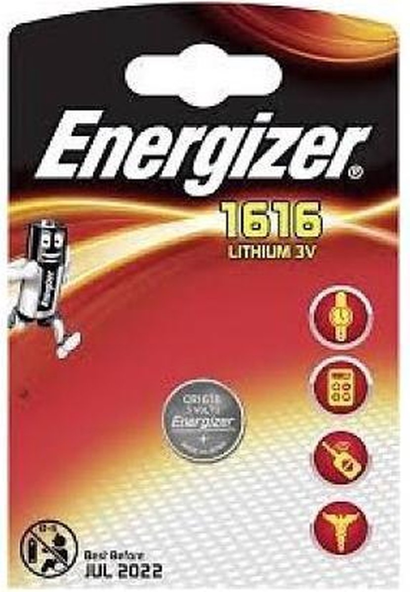 10 Stuks (10 Blister a 1 st) Energizer CR1616 3v lithium knoopcelbatterij