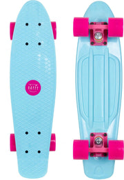 Happy Products - skateboard blauw - longboard - pastel - meisjes en jongens - 56cm