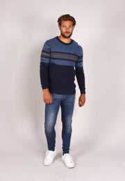 Trui gebreid Gabbiano Blauw dessin maat XXL