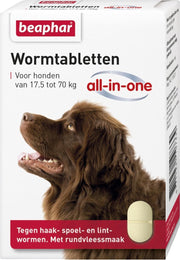 Beaphar All In One Ontwormingsmiddel - Hond - 17.5-70 kg - 2 Tabletten