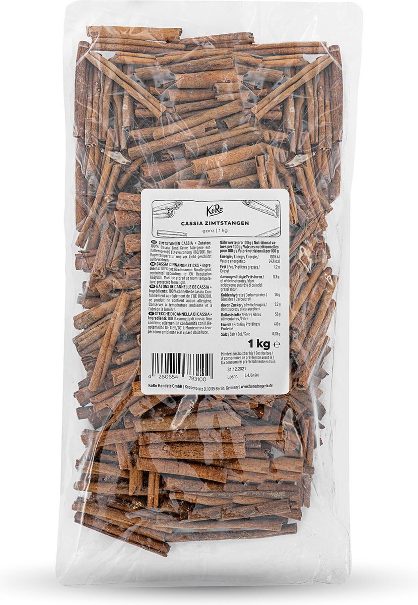 KoRo | Cassia kaneelstokjes | 1 kg