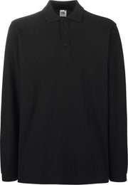 Fruit of the Loom Polo met Lange mouwen Zwart M