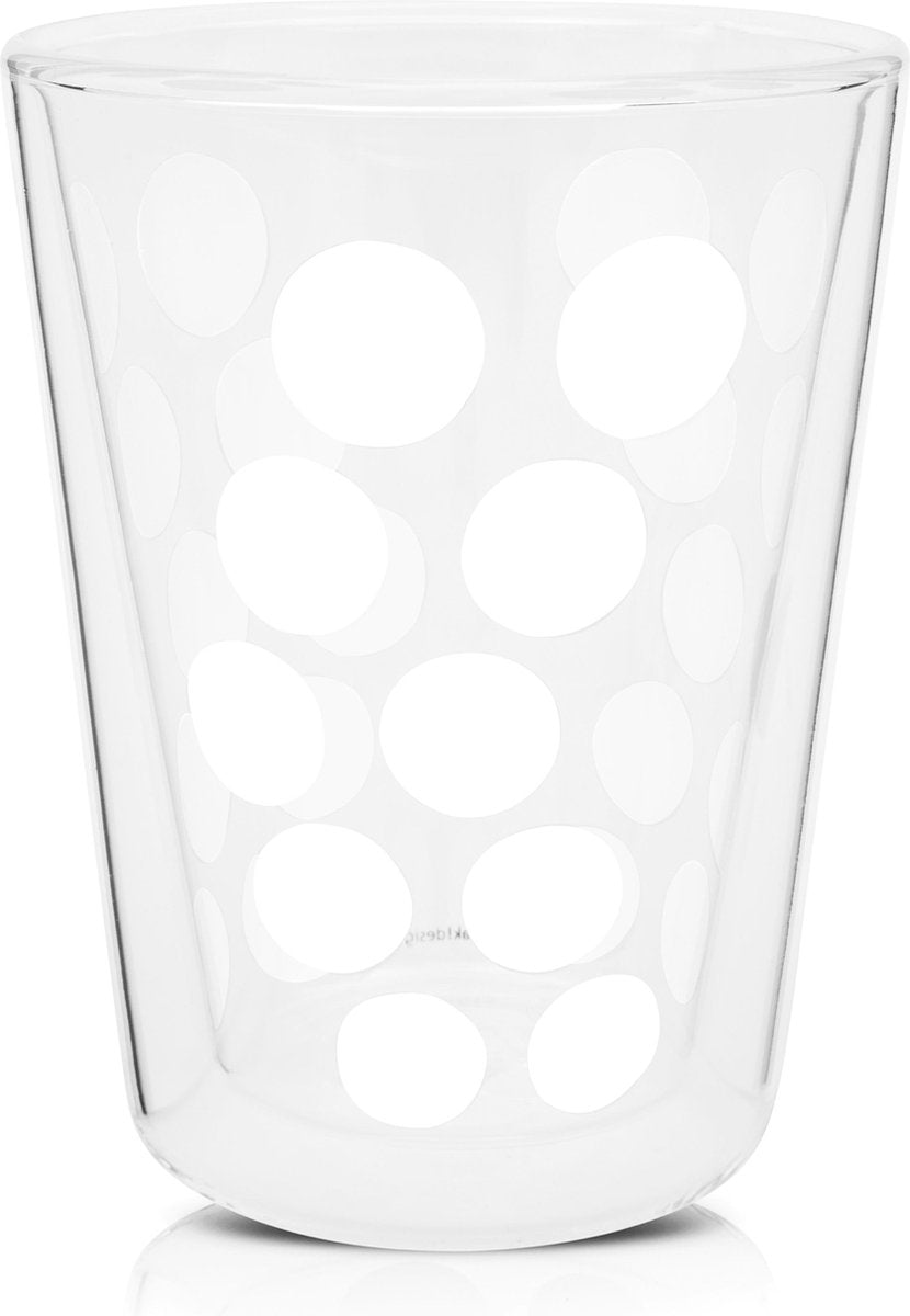 Zak!Designs Dotdot Theebeker - Dubbelwandig - 35 cl - Wit