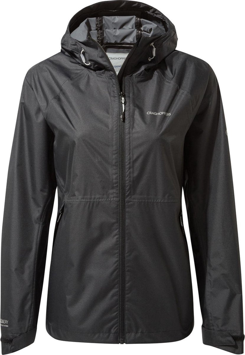 Craghoppers Regenjas Juno Dames Polyester Zwart Maat 38