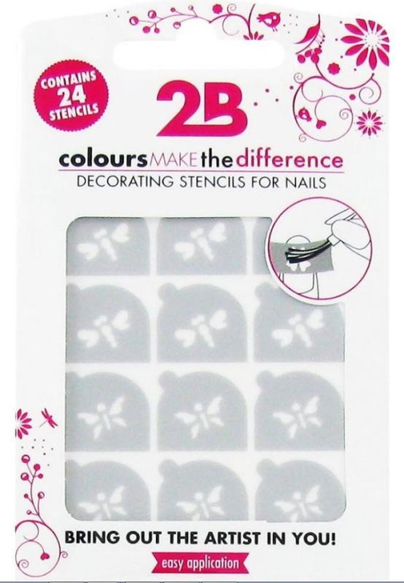Nail art stencil 03 butterfly