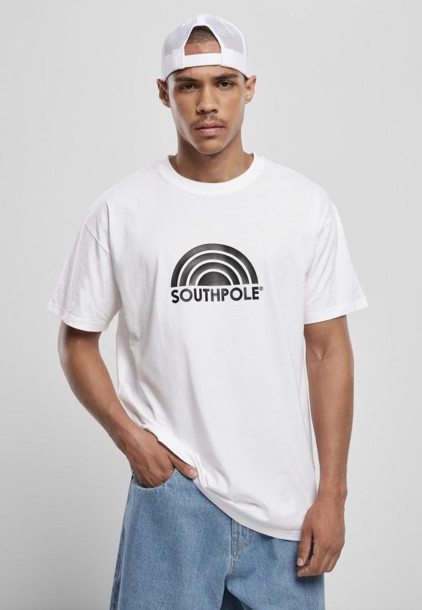 Southpole Heren Tshirt -L- Logo Wit