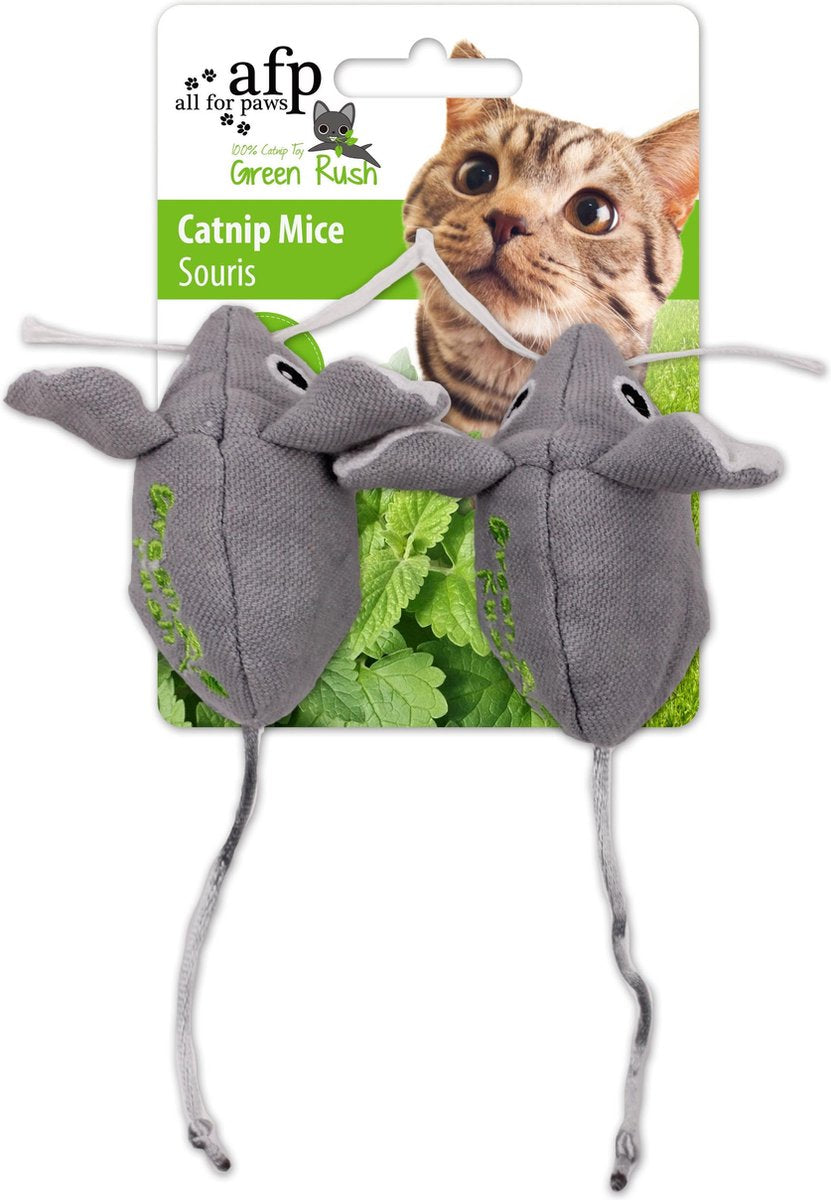 AFP Green Rush Catnip Mice - 2 Pack - 12 g Catnip