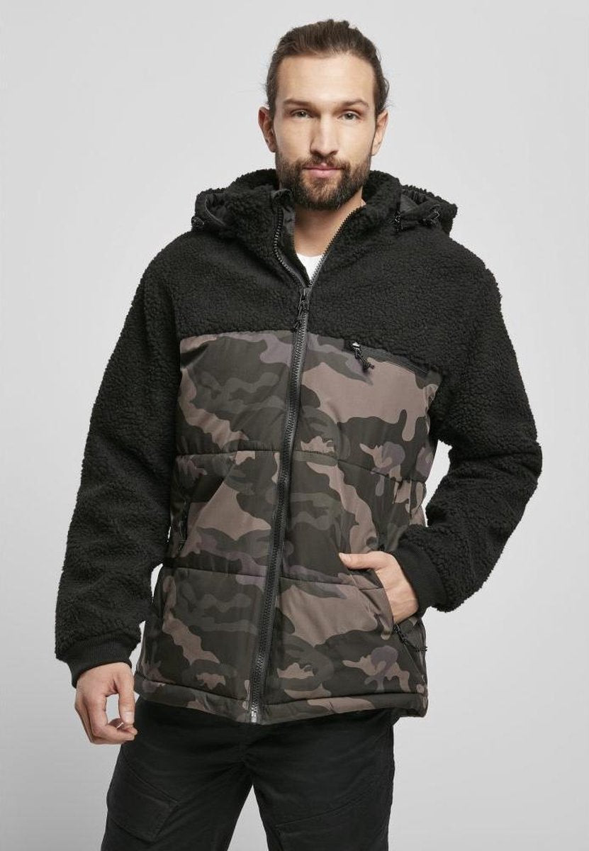 Urban Classics Jacket -4XL- Jackson Teddyfleece Zwart