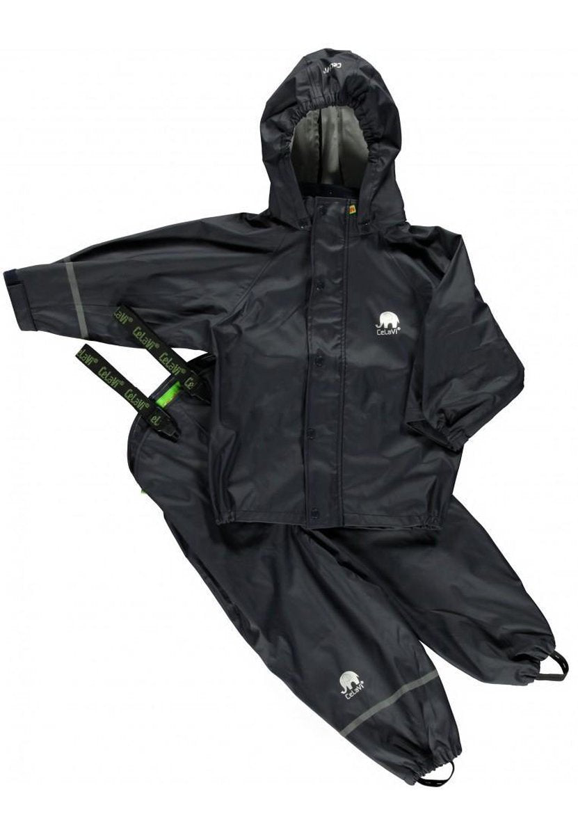 Stoer zwart regenpak van CeLaVi 80