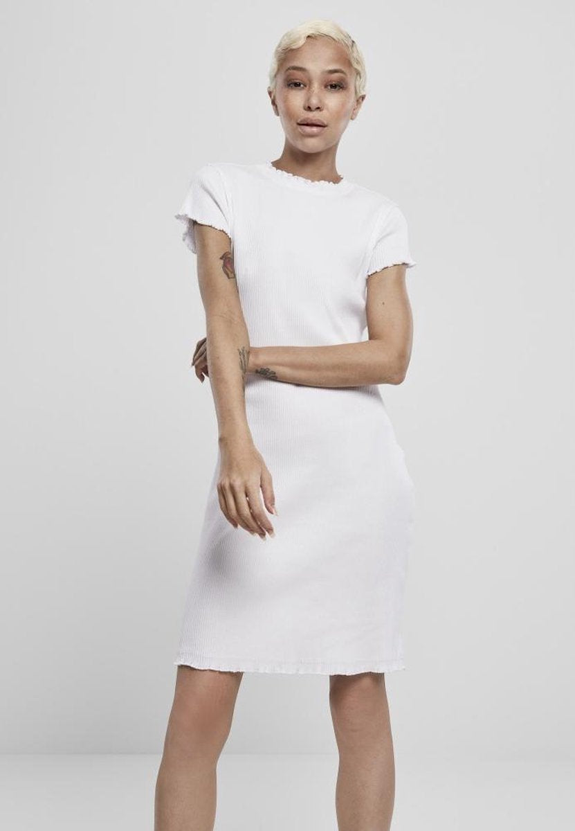 Urban Classics Korte jurk -L- Rib Tee Wit
