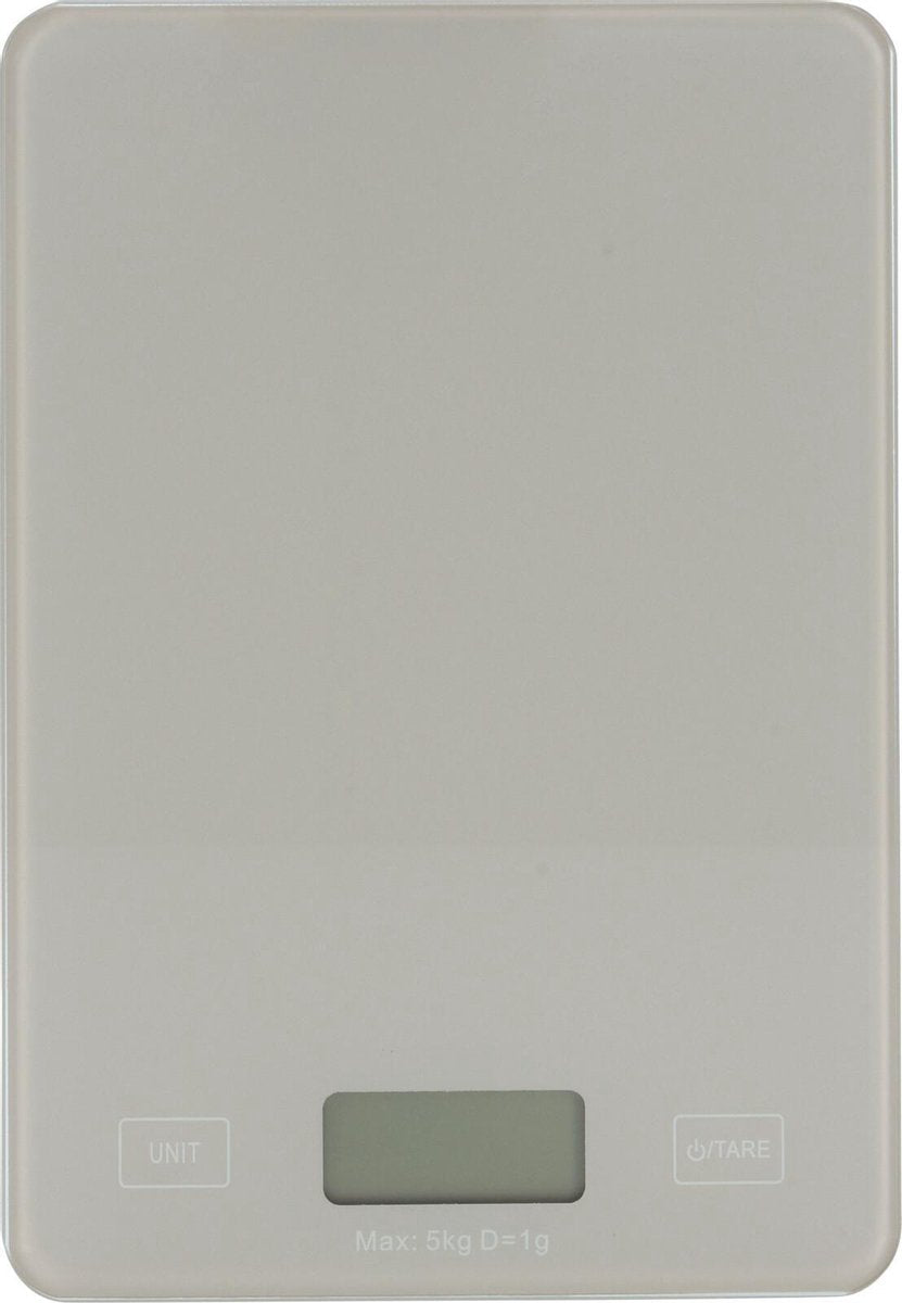JAP Keuken Weegschaal - Precisie calorieënmeter - Digitale dieet keukenweegschaal - Gezond afvallen - Inclusief batterijen - Beige