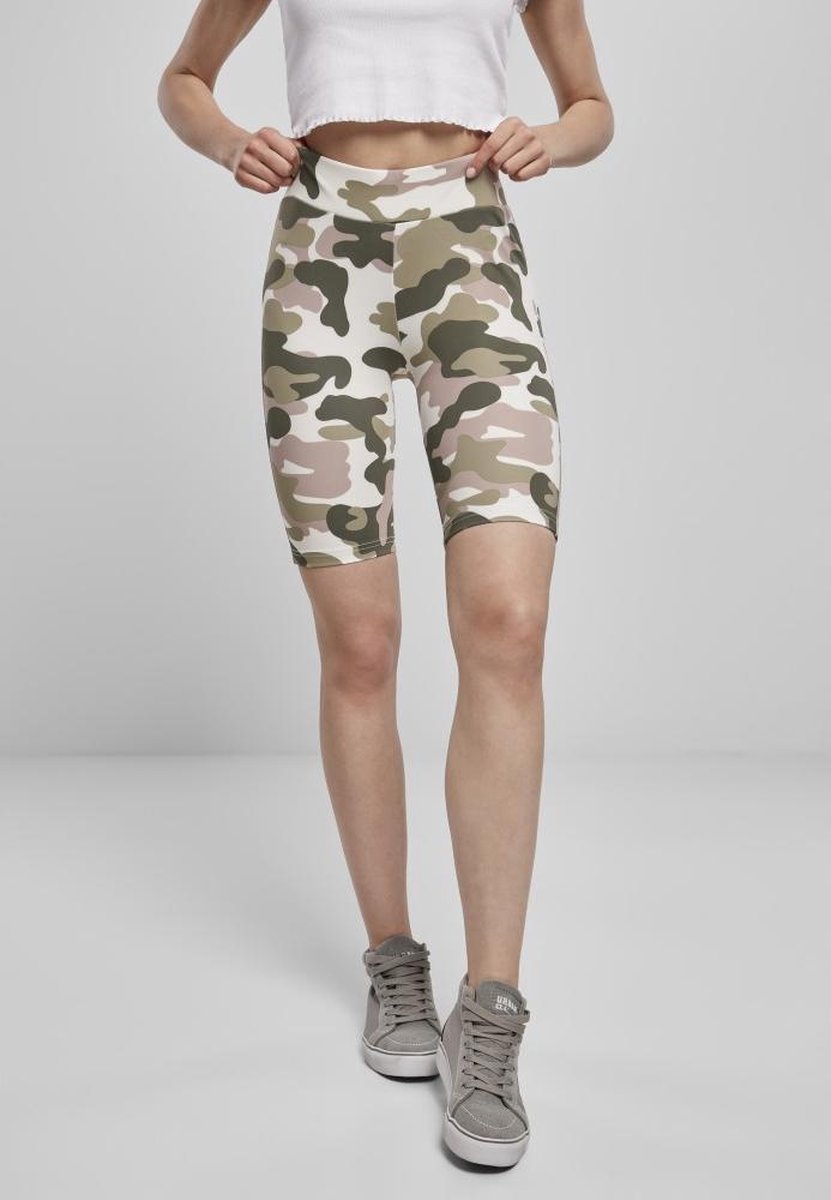 Urban Classics Korte cycle broek -M- High Waist Camo Tech Multicolours