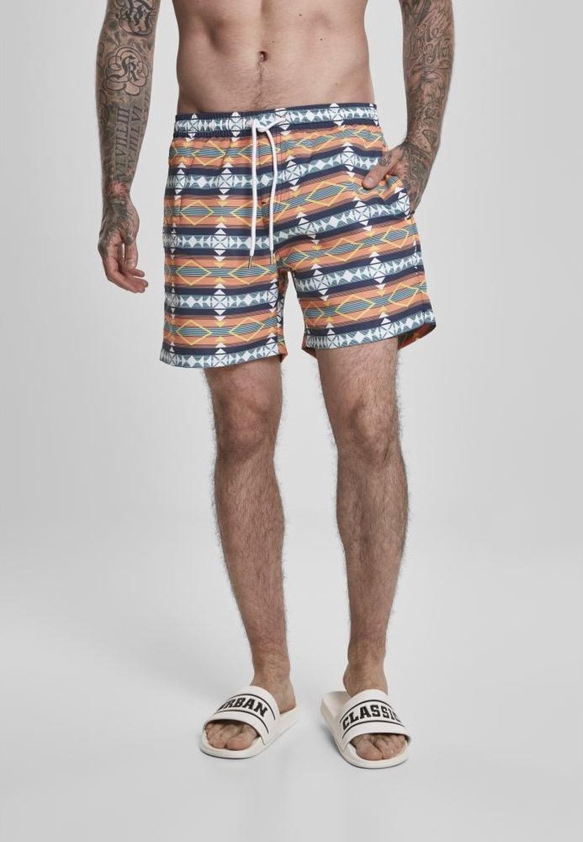 Urban Classics Zwemshorts -M- Inka Multicolours