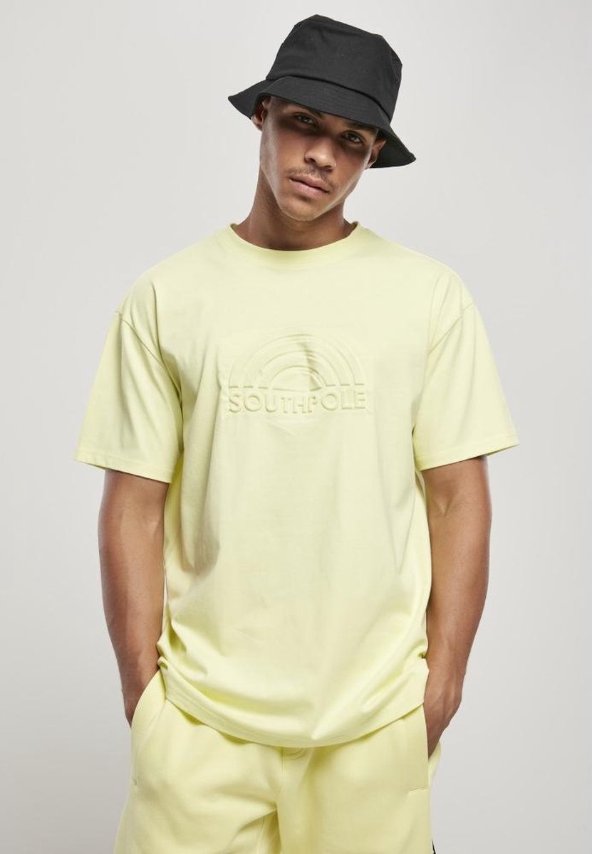 Southpole Heren Tshirt -2XL- 3D Logo Geel
