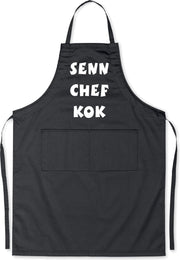 Mijncadeautje Schort - Chef Kok - met voornaam - leuke en exclusieve keukenschort - zwart