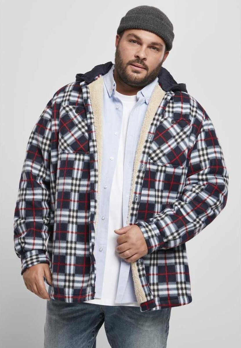 Urban Classics Overhemd -3XL- Hooded Polar Fleece Multicolours