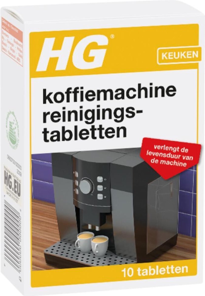 HG koffiemachine reinigingstabletten - 10 stuks - Verlengt de levensduur van de machine